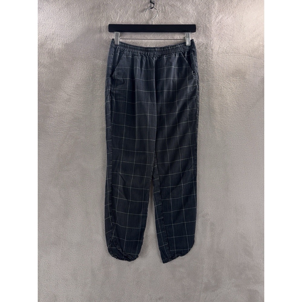 Marine Layer Allison Pants Womens Size XS Gray Striped Plaid Joggers Lounge